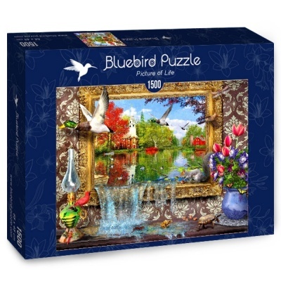 Caixa de puzzle Bluebird Puzzle com imagem colorida e 1500 peças