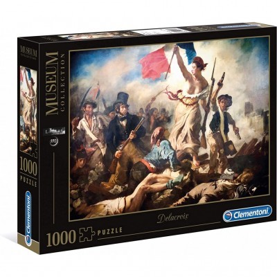 Quebra-cabeça Clementoni 1000 peças com pintura Liberdade guiando o povo de Delacroix