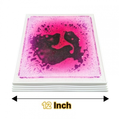 Suporte quadrado decorado em rosa e roxo, 12 polegadas