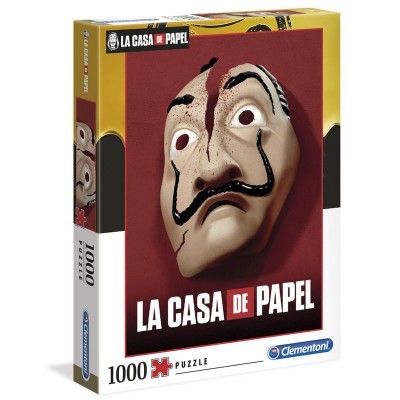Caixa de quebra-cabeças La Casa de Papel com máscara e 1000 peças