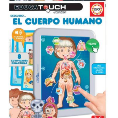 Brinquedo educativo EDUCA TOUCH Junior EL CUERPO HUMANO para crianças 2-6 anos com 8 atividades didáticas
