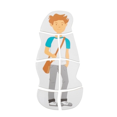 Quebra-cabeças de 6 peças com ilustração de rapaz com roupa casual