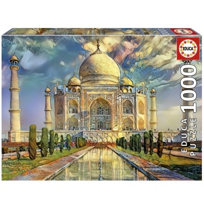 Caixa de puzzle 1000 peças EDUCA com imagem do Taj Mahal