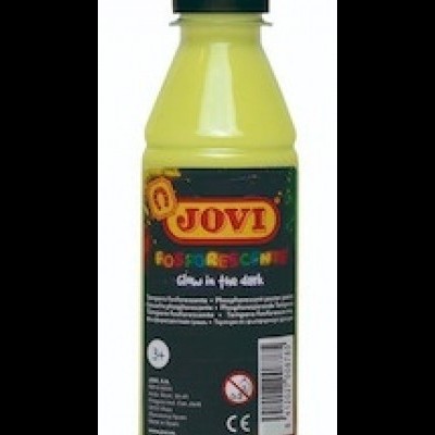 Frasco amarelo de tinta JOVI com tampa preta e etiqueta preta