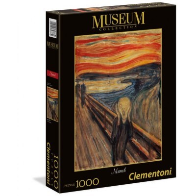 Embalagem puzzle Clementoni 1000 peças com imagem 'O Grito' de Munch
