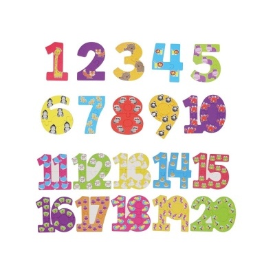 Puzzles numéricos coloridos com desenhos de animais