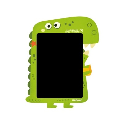 Quadro-negro autocolante para parede em forma de dinossauro verde