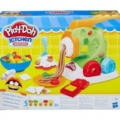 Conjunto Play-Doh para fazer massa com máquina plástica e peças de modelagem coloridas