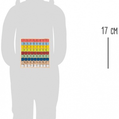 Silhueta infantil com régua 17 cm e blocos coloridos numerados