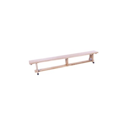 Banco longo de madeira com estrutura simples