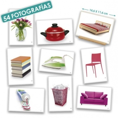 Conjunto de nove fotografias com diversos objetos do dia a dia e selo 54 FOTOGRAFIAS