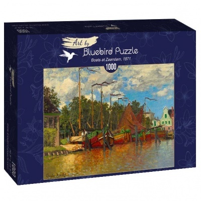 Caixa de puzzle Bluebird Puzzle com imagem de barcos em Zaandam