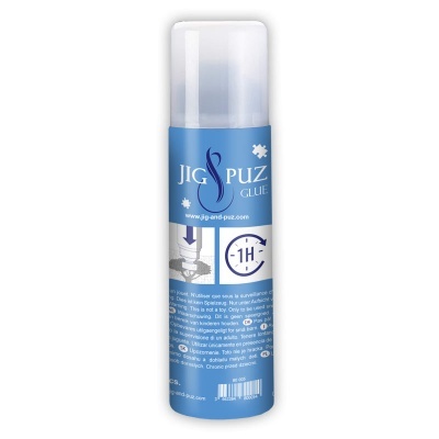 Frasco de cola azul Jig & Puz Glue com tampa branca