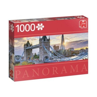 Caixa de puzzle vermelho com imagem da Torre de Londres e Ponte da Torre