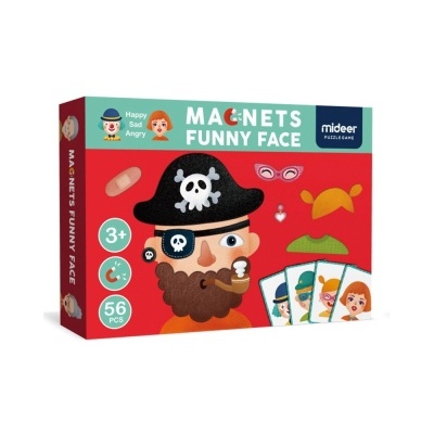 Jogo magnético divertido para crianças MAGNETS FUNNY FACE Mideer com 56 peças