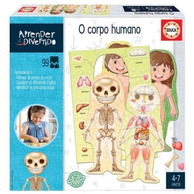 Jogo educativo sobre o corpo humano para crianças