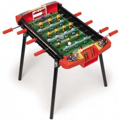 Mesa de matraquilhos com estrutura preta e manípulos vermelhos