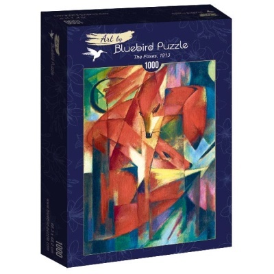 Caixa de puzzle Bluebird Puzzle 1000 peças com imagem de raposas abstratas