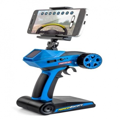 comando remoto azul e preto Ninco Racers com suporte para telemóvel