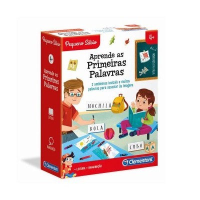 Jogo educativo para aprender palavras básicas com crianças e objetos ilustrados