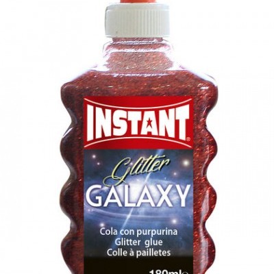 Frasco de cola com purpurina vermelha Instant Glitter Galaxy 180 ml