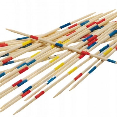 Palitos de madeira coloridos para jogo Mikado