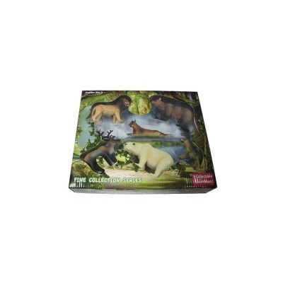 Conjunto de figuras de animais da Fine Collection Series em embalagem transparente