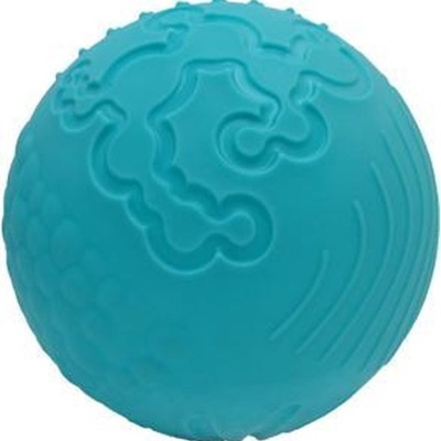 Bola de borracha azul com relevo e padrão abstracto