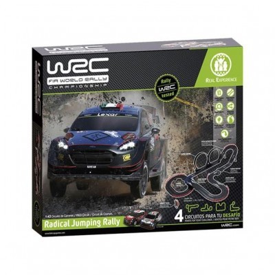 Caixa de jogo de corrida WRC Radical Jumping Rally com carro preto e 4 circuitos