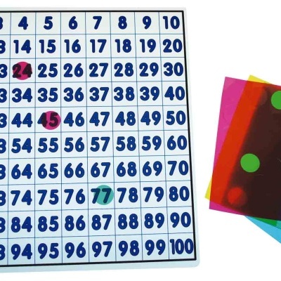 Tabuleiro 1 a 100 Tranlucido C/Fichas 859
