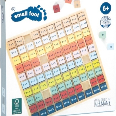 Jogo educativo de madeira small foot com peças coloridas e números