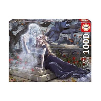 Caixa de puzzle EDUCA 1000 peças com imagem de mulher e fantasma
