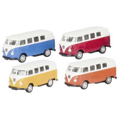 Carrinhas VW clássicas em miniatura de várias cores