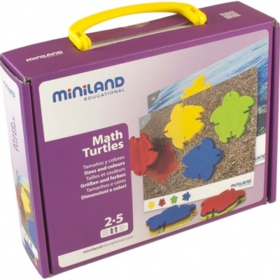 Embalagem de brinquedo educativo Math Turtles com handle amarelo