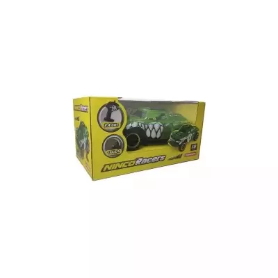 Carro de controlo remoto verde numa caixa amarela NINCO Racers