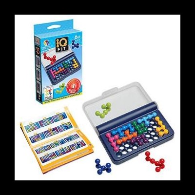 Jogo IQ Fit com peças coloridas e livro de desafios