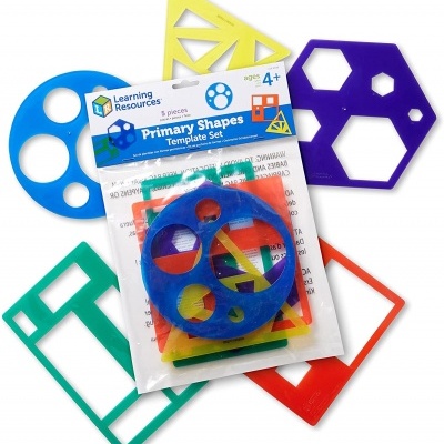 Conjunto de plantilhas de formas geométricas coloridas da Learning Resources