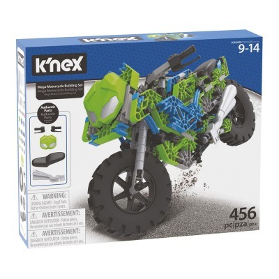 Conjunto K'nex Mega Motorcycle com 456 peças em caixa azul