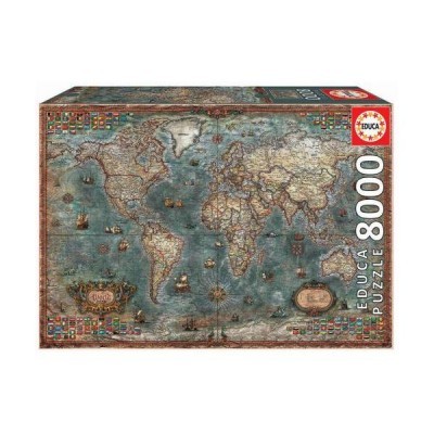 Quebra-cabeça EDUCA Puzzle 8000 peças com mapa-múndi antigo