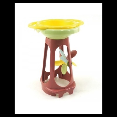 Suporte de cozinha de plástico colorido com hélices e base castanha