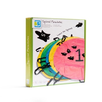 Embalagem de pára-quedas espiral coloridos