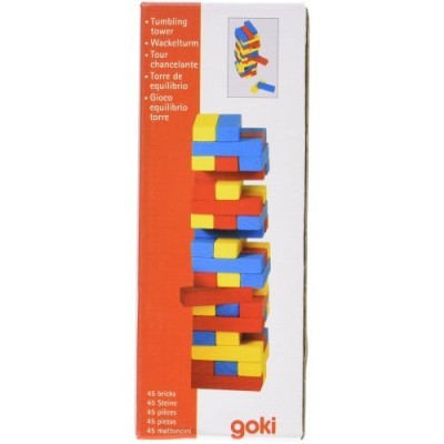 Embalagem de jogo torre de equilíbrio colorida da marca goki