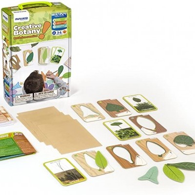 Kit Creative Botany da MINILAND com cartas de folhas ilustradas e caixa colorida