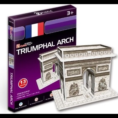 Caixa de puzzle 3D do Arco do Triunfo com 13 peças