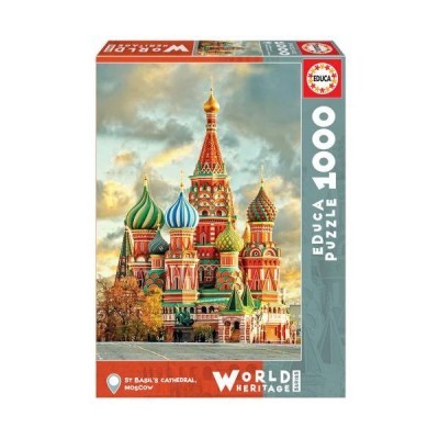 Caixa de puzzle EDUCA 1000 peças com imagem da Catedral de São Basílio em Moscovo