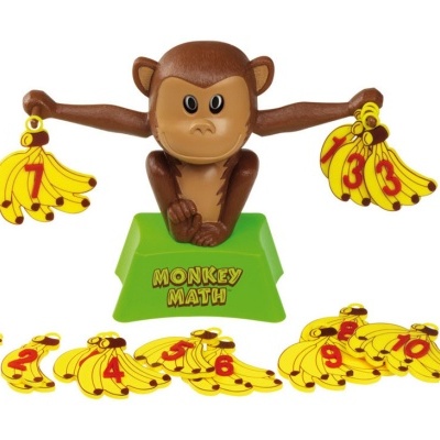 Brinquedo educacional macaco com bananas numeradas