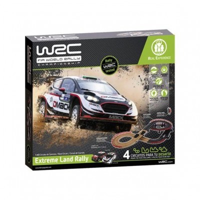 Caixa de brinquedo de circuito de corridas WRC Extreme Land Rally com carro de rali em miniatura