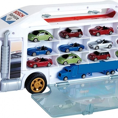 Brinquedo camião de transporte de carrinhos coloridos