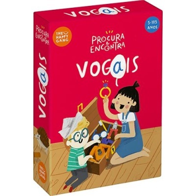 Caixa de jogo educativo Vermelho com crianças e letras de madeira