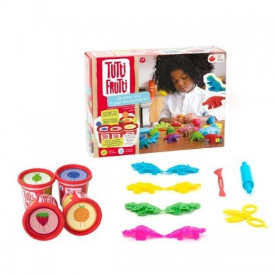 Jogo infantil Tutti Frutti com massa de modelar e acessórios coloridos